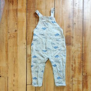 Carters Overalls 24 Months Cotton Dinosaur Print Gray Blue Spring Summer Easter